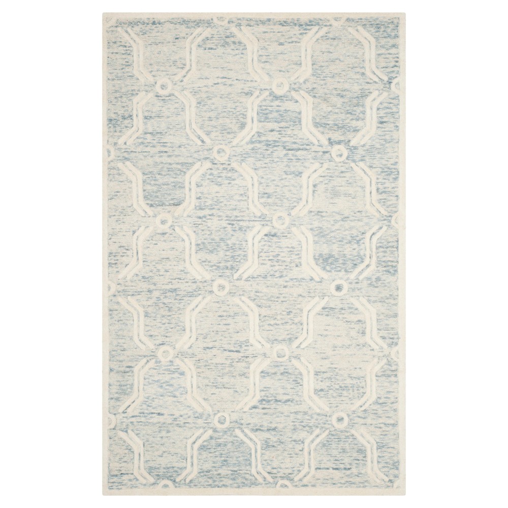 Light Blue/Ivory Abstract Tufted Area Rug - (5'x8') - Safavieh