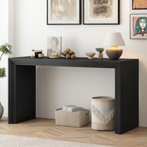 31.8" Modern Wood Veneer Console Table, Slim Entryway and Sofa Table for Hallway, Living Room, or Home Office-Maison Boucle - 1 of 4