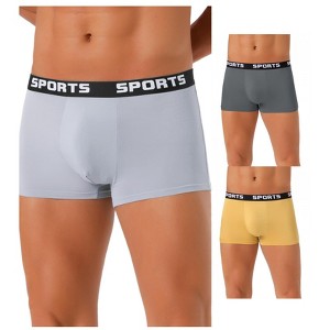 INSPIRE CHIC Men's 3 Pack Short Leg Stretch Underwear Boxer Briefs - 1 of 4