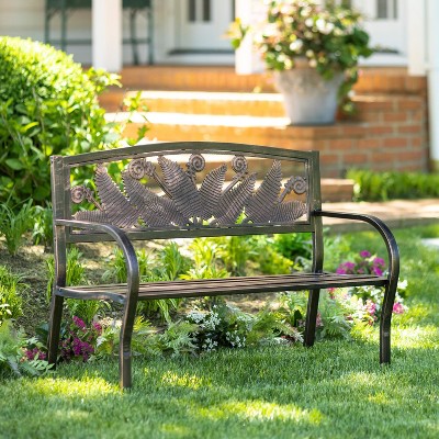 Evergreen Metal Fern Bench