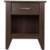 Vynxaria Sleek Contemporary Nightstand - Wenge Finish, 24"Hx21"Wx18"D, High-Quality Materials, Simple Assembly, Modern Bedroom Furniture - 2 of 4