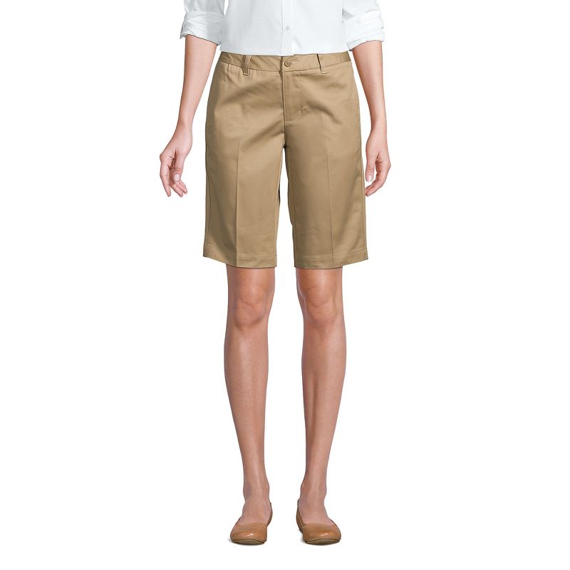 School Uniform Young Women's Plain Front Blend Chino Shorts, 2 of 5