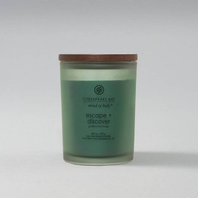 Frosted Glass Escape + Discover Lidded Jar Candle Green 8.8oz - Mind ...