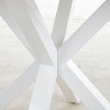 PAGED Round Coffee Table Contemporary End Table with MDF Top and Metal Legs, Dining Table for Living Room - 4 of 4
