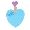 Unique Bargains Heart-shaped Mini Wooden Art Supplies Card Photo Clip 1.2"x0.7"x0.4" 50 Pcs - 3 of 4
