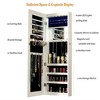 Wall Door Mounted Jewelry Armoire Cabinet With Lights, Lockable Jewelry Organizer Box, Hanging Jewelry Organizer - 3 of 4