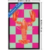Trends International Reinders: Food - Pink Checkers Lobster Framed Wall Poster Prints - 3 of 4