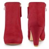 Perphy Women's Suede Platform Round Toe Chunky Heels Ankle Boots - 2 of 4