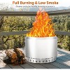 16.5 Inch Stainless Steel Smokeless Outdoor Fire Pit, Burning Wood, Particles,Coal, Perfect for Bonfire, Camping, Picnic, Family Gatherings - 3 of 4