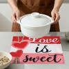 REGALWOVEN Red Pink Love Hearts Placemats Set of 6, Happy Valentine's Day Dining Table Place Mats Home Kitchen Decor - 4 of 4