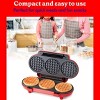Betty Crocker Mini Multi-Waffle Maker, Makes 3 Waffles at Once, Non-Stick Coating, Automatic Temperature Control, Red - 2 of 4