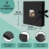 Bright Creations Black Scrapbook Album with Silk Ribbon, Cover Window, Spiral Bound Photo Book for Wedding (80 Pages, 12.25x12.25 In) - 3 of 4