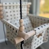 Sweet Swinging - Indoor Baby/Toddler Swing W/ Pillow - Oatmeal and Black - 4 of 4