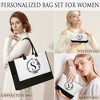 Personalized Christmas Gifts for Women, Initial Canvas Tote Bag & Make - 3 of 4