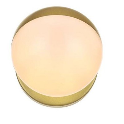 Elegant Lighting Majesty 1 light Brass and frosted white Bath Sconce