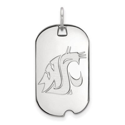Black Bow Jewelry 10k White Gold Washington State Cougars NCAA Pendant