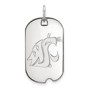 Black Bow Jewelry 10k White Gold Washington State Cougars NCAA Pendant - 1 of 3