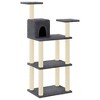 vidaXL Cat Tree Dark Grey Engineered Wood, Plush, Sisal 46.7 in - 2 of 4