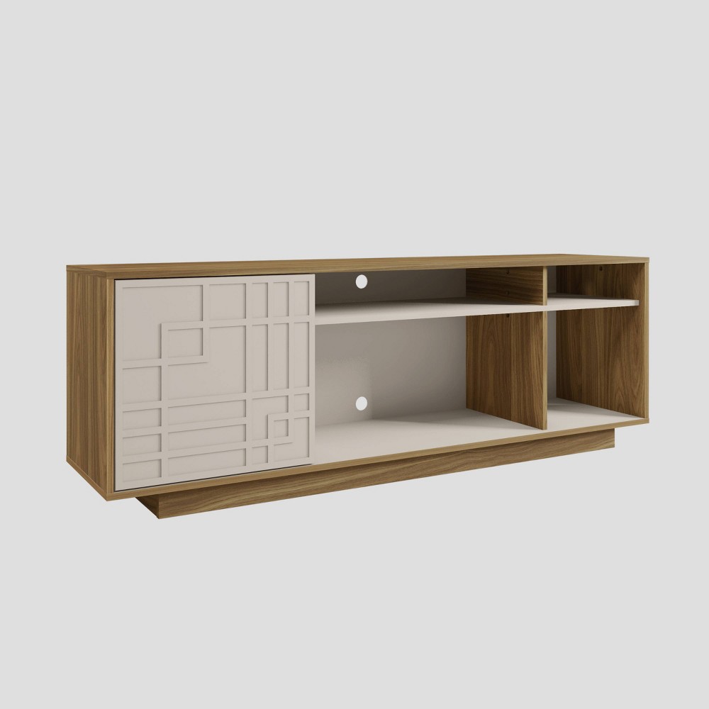 Techni Mobili Contemporary TV Stand for TVs up to 70" Oak: Modern Entertainment Center with Storage, Cable Management