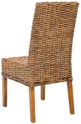 Sanibel High Back Brown Wood and Cane Side Chair