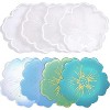 JDICTION 4 PCS Flower Silicone Coaster Molds for Epoxy Resin - Agate Cup Mat Mold for Resin Casting - DIY Craft Making - 3 of 4