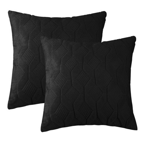 2PCS Decorative Pillows Quilted Square Throw Pillows Insert Couch