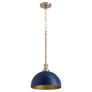 Quorum Lighting 1 - Light Pendant in  Blue/Aged Brass - 1 of 1