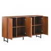 Dexmalle Walnut Sideboard Buffet Cabinet with Metal Legs - 2 of 4