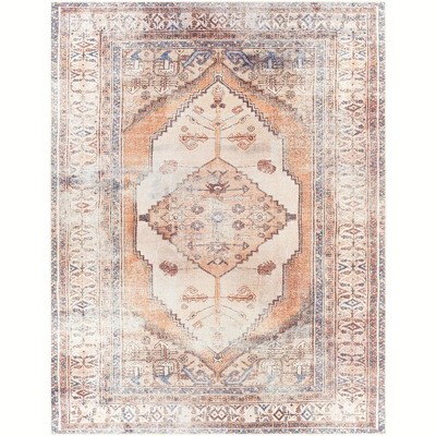 Mark & Day Kwadijk 7'10"x10'2" Rectangle Washable Woven Indoor Area Rugs Camel: Stain-Resistant, Traditional Medallion Design