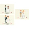 Dimensions Mini Counted Cross Stitch Kit 7"X5"-Bride & Groom Record - 3 of 3