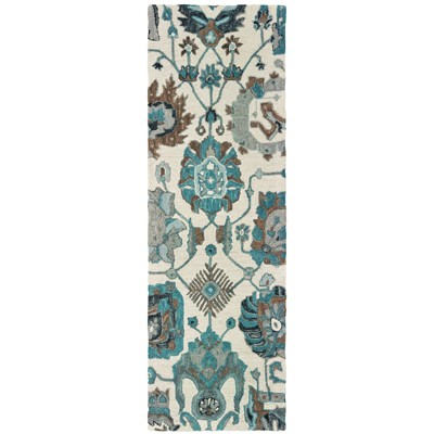Oriental Weavers Zahra 75503 Ivory/ Blue Indoor Area Rug - 2'6" x 8'