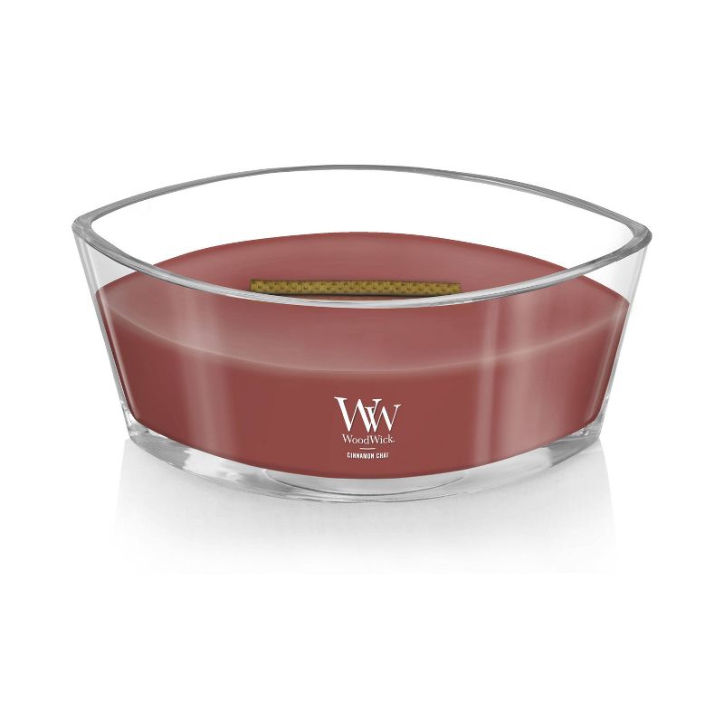 WoodWick 16oz Glass Cinnamon Chai Ellipse Jar Candle, 3 of 6