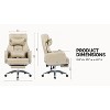 Office Chair with Retractable Footrest, 155° Reclining  Back Computer Desk Chair with Lumbar Pillow, Rolling Swivel  Chair for Office - 4 of 4