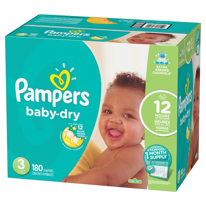 Pampers Baby Dry Diapers - Size 3 (180ct), 3 of 5