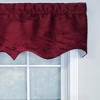 RLF Home Modern Design Classic Pile High Regal Style Window Valance 50" x 17" Burgundy - 3 of 4