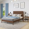 Merrick Lane Solid Wood Platform Bed with Wooden Slats and Headboard, No Box Spring Needed - 2 of 4