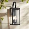John Timberland Mira Modern Outdoor Wall Light Fixture Flat Black 21 1/2" Clear Glass for Post Exterior Barn Deck House Porch Yard Posts Patio Home - 2 of 4