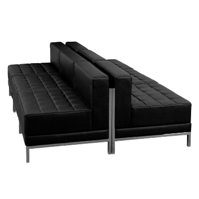 Flash Furniture HERCULES Imagination Series Black LeatherSoft Lounge Set, 6 Pieces