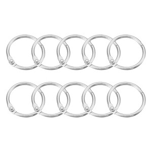 Unique Bargains Carbon Steel Loose Leaf Binder Snap Shower Curtain Rings 24 Pcs - 1 of 4