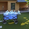 DSVIMOY Portable Folding Beach Wagons with Wheels, Portable Carts with Adjustable Handle, Blue, 46.7"*20"*49.2" - 2 of 4