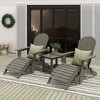 WestinTrends Tuscany HIPS Outdoor Patio Folding Adirondack Chairs with Ottomans and Side Table (5-Piece Conversation Set) - 2 of 4