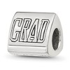 Black Bow Jewelry Sterling Silver 2025 Graduation 3-Sided Trilogy Bead Charm - 4 of 4