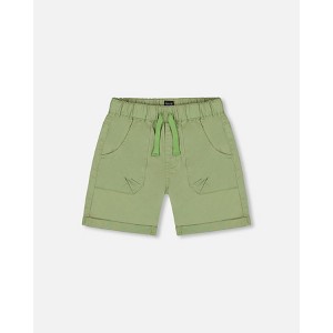 Deux par Deux Boy Stretch Twill Short Green - 1 of 4