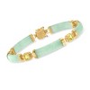 Ross-Simons Jade "Bless" Bracelet With 1.50 ct. t.w. Peridot in 18kt Gold Over Sterling - 3 of 4