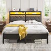 Greenstell  Bed Frame with Upholstered  Storage Headboard & Charging Station - 2 of 4