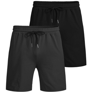 COOFANDY Men's 2 Pack Gym Workout Shorts 7 Inch Quick Dry Athletic Shorts Lightweight Running Shorts with Pockets - 1 of 4