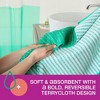 TOWN & COUNTRY PLAY 4-Piece Striped Reversible Terry Brights Bath Towel Set - 4 of 4
