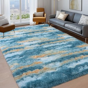 LOVEVOOK Area Rugs for Living Room, Ultra Soft Abstract Rug for Girls Kids Bedroom Nursery, Modern Fluffy Plush Carpet for Room Dorm Home Decor - 1 of 4