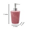 Home Mart Goods Fuchsia Dolomite Bathroom Accessories Set - Soap Dispenser, Soap Dish & Tumbler - 4 of 4