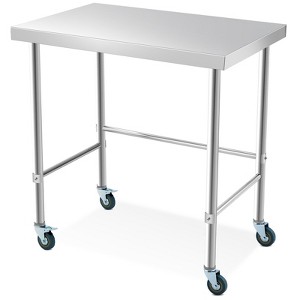 Coucheta Stainless Steel Work Table Commercial Kitchen Prep & Work Table, 36x24 Inch Heavy Duty Prep Worktable Metal Work Table with Adjustable Feet - 1 of 4